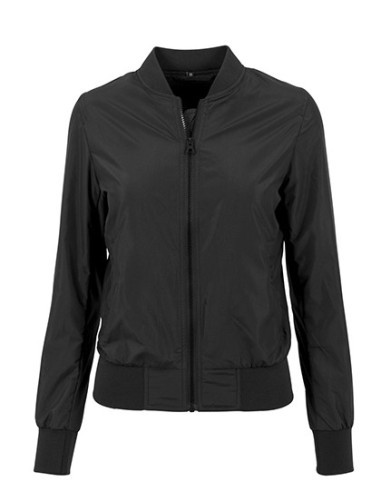 B-BY044-Ladies Nylon Bomber Jacket